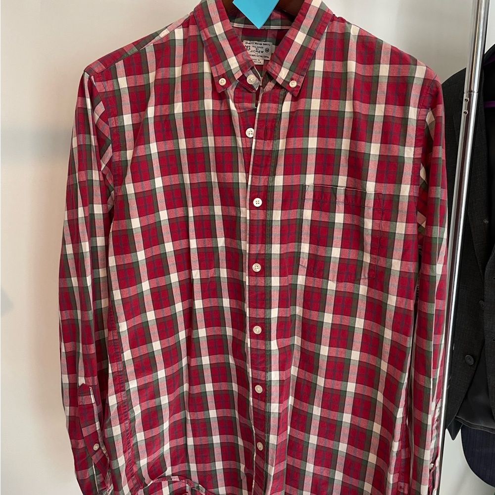 Men's Long Sleeve Dress Shirt - Multi color plaid